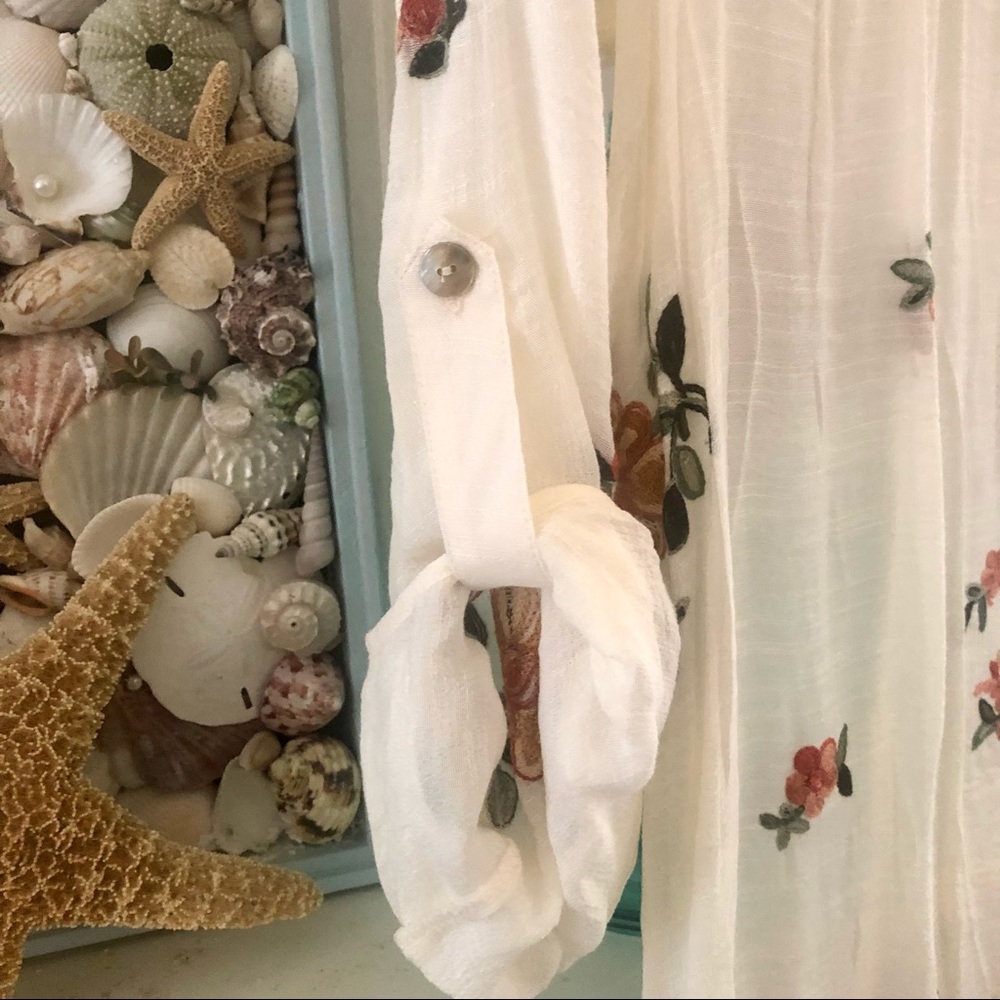 NWT Anthropologie Boho Style Embroidery Sheer Top - Picture 4 of 10